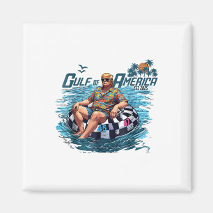 Funny Trump Gulf Of Us America Est 2025  Magnet