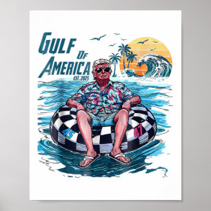 Funny Trump Gulf Of Us America Est 2025  Poster