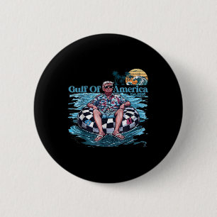 Funny Trump Gulf Of Us America Est 2025 Retro 6 Cm Round Badge