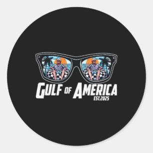 Funny Trump Gulf Of Us America Est 2025 Trump  Classic Round Sticker
