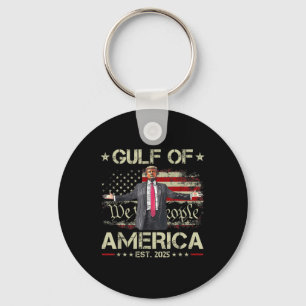 Funny Trump Gulf Of Us America Est 2025 Usa Key Ring