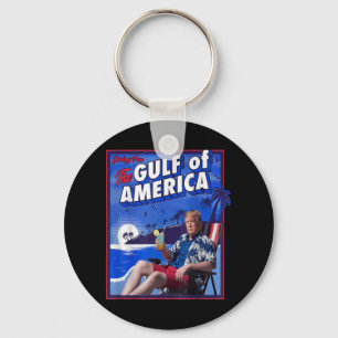 Funny Trump Gulf Of Us America  Key Ring
