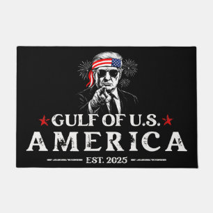 Funny Trump Gulf Of USA America 2025 4th Of July Doormat