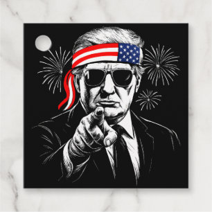 Funny Trump Gulf Of USA America 2025 4th Of July Favour Tags