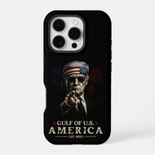 Funny Trump Gulf Of USA America 2025 4th Of July iPhone 16 Pro Case
