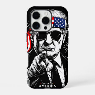 Funny Trump Gulf Of USA America 2025 4th Of July iPhone 16 Pro Case