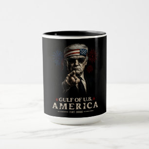 Funny Trump Gulf Of USA America 2025 4th Of July Mug