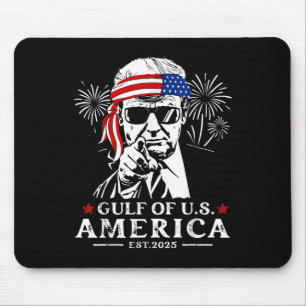 Funny Trump Gulf Of Usa America 2025 Happy 4th Of  Mouse Pad