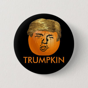 Funny Trump Halloween Trumpkin Pumpkin 6 Cm Round Badge