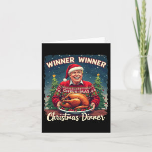 Funny Trump Humour Men Women Winner Winner Christm Card