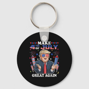 Funny Trump Independence Day Make 4th Of July Grea Key Ring
