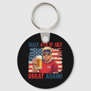 Funny Trump Independence Day Make 4th Of July Grea Key Ring