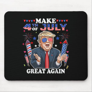 Funny Trump Independence Day Make 4th Of July Grea Mouse Pad