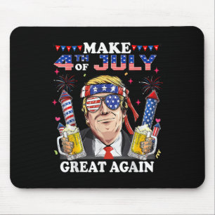 Funny Trump Independence Day Make 4th Of July Grea Mouse Pad