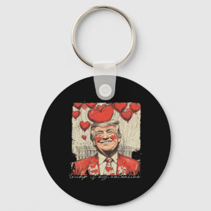 Funny Trump Is My Valentine Ugly Sweaters Trump Va Key Ring