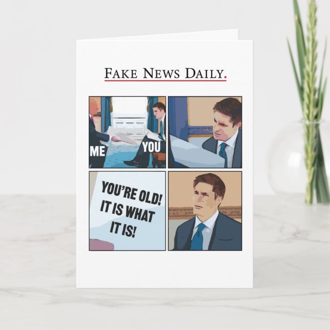 Funny Trump Jonathan Swan Interview Birthday Card (Front)