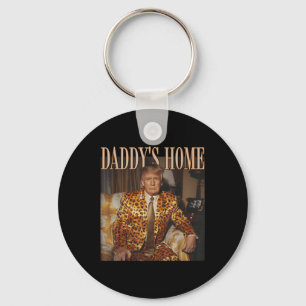 Funny Trump Leopard Daddys Home, Trump 2024  Key Ring
