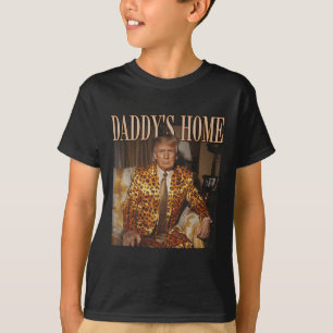 Funny Trump Leopard Daddys Home, Trump 2024  T-Shirt