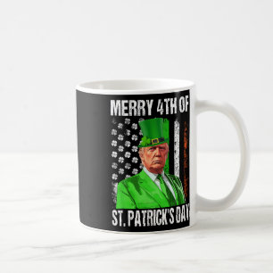 Funny Trump Leprechaun Hat Merry 4th Of St Patrick Coffee Mug