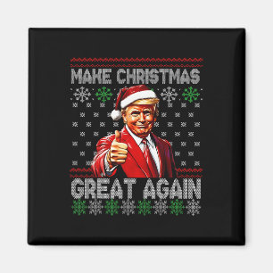 Funny Trump Make Christmas Great Again Ugly Sweate Magnet