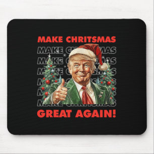 Funny Trump Make Christmas Great Again Ugly Sweate Mouse Pad