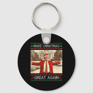 Funny Trump Make Christmas Great Again Xmas Family Key Ring