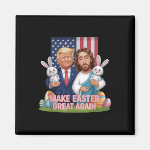 Funny Trump Make Easter Great Again Bunny Hunt Egg Magnet