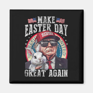 Funny Trump Make Easter Great Again Bunny Hunt Egg Magnet