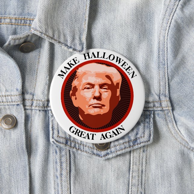 Funny Trump Make Halloween Great 10 Cm Round Badge (In Situ)
