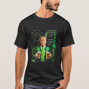 Funny Trump Make St Patrick's Day Great Again Iris T-Shirt