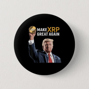 Funny Trump Make Xrp Great Again Xrp Crypto 6 Cm Round Badge