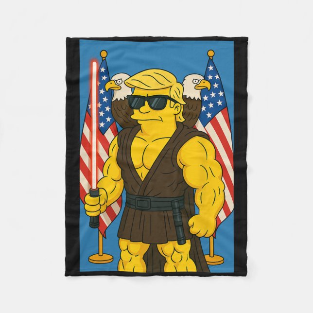 Funny Trump May 4th Be With You Vs Vatican Christi Fleece Blanket (Front)