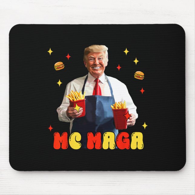 Funny Trump Mc Mega Fries Fast Food  Mouse Pad (Front)