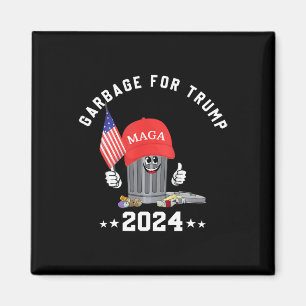 Funny Trump Mega Garbage Can Cartoon Character Ame Magnet