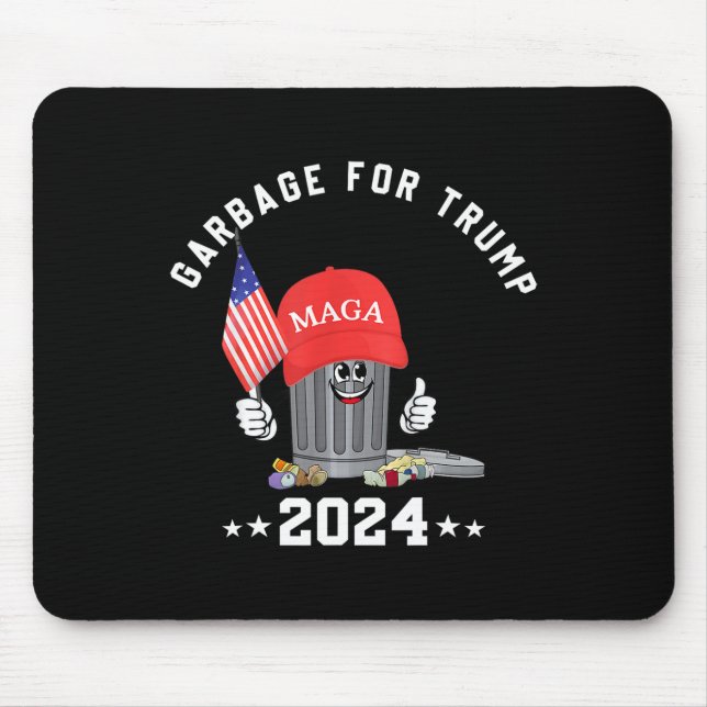 Funny Trump Mega Garbage Can Cartoon Character Ame Mouse Pad (Front)