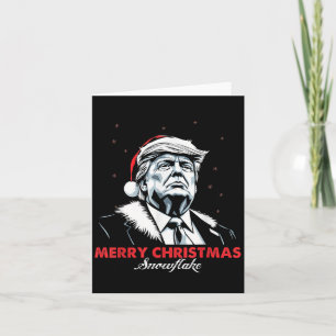 Funny Trump Merry Christmas Snowflake Card