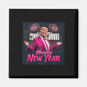 Funny Trump New Year Party 2025 Trump New Year New Magnet