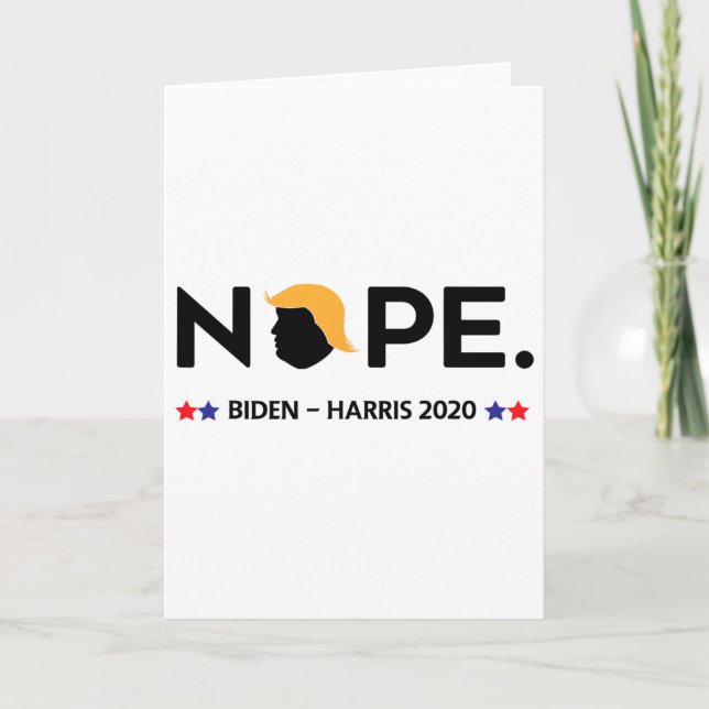 Funny Trump Nope  Card (Front)