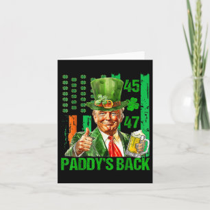 Funny Trump Paddys Back 45 47 St Patricks Day Usa  Card