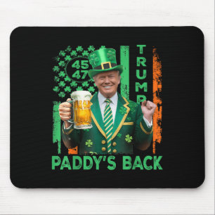 Funny Trump Paddys Back 45 47 St Patricks Day Usa Mouse Pad