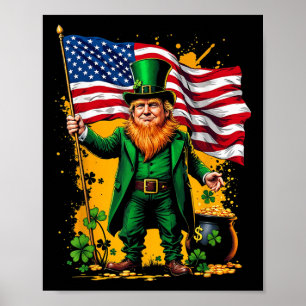 Funny Trump Paddys Back 45 47 St Patricks Day Usa  Poster
