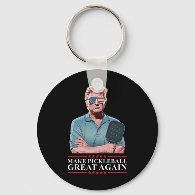 Funny Trump Picklell Make Picklell Great Again  Key Ring (Front)