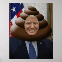 Funny Trump Poop Emoji Head