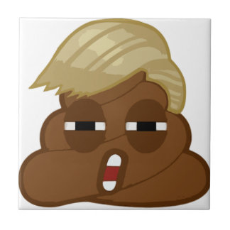 Funny trump poop emoji tile