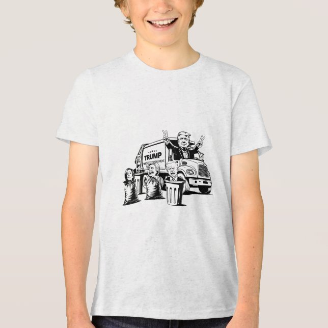 Funny Trump President Waste Management, Take Ameri Tri-Blend Shirt (Front)