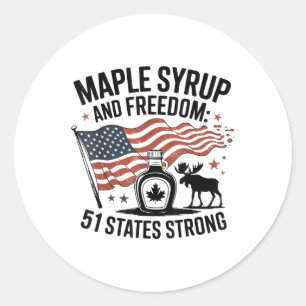 Funny Trump Quote Canada 51st State Of Usa _1 Classic Round Sticker