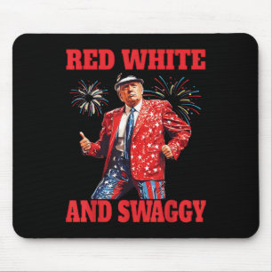 Funny Trump Red White And Swaggy Trump Dance 4th O Mouse Pad
