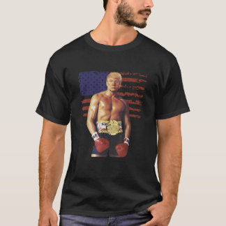 Funny Trump Rocky Boxing Meme Boxer US Flag Patrio T-Shirt