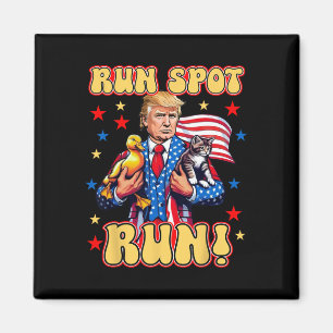 Funny Trump Run Harris Spot Run Dog Dete Election Magnet