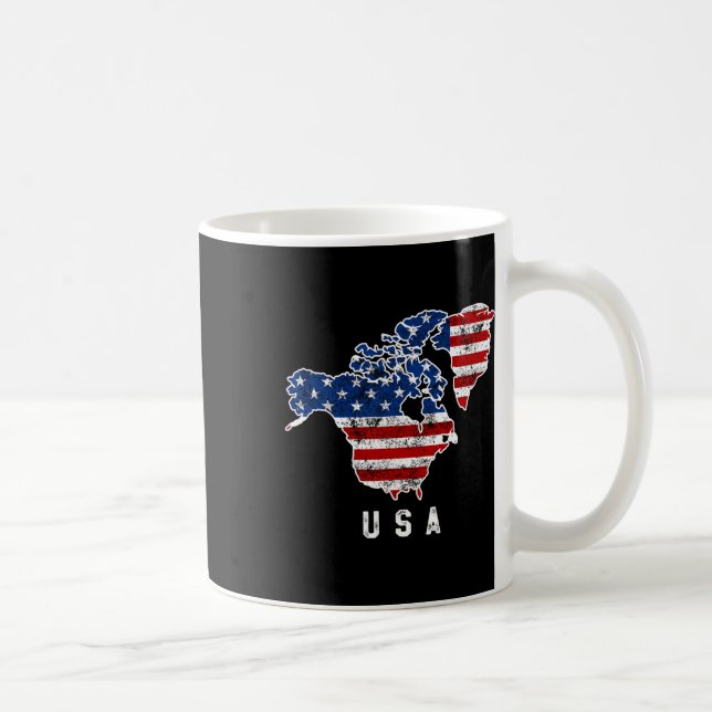 Funny Trump’s Vision Of Usa Map With Canada And Gr Coffee Mug (Right)